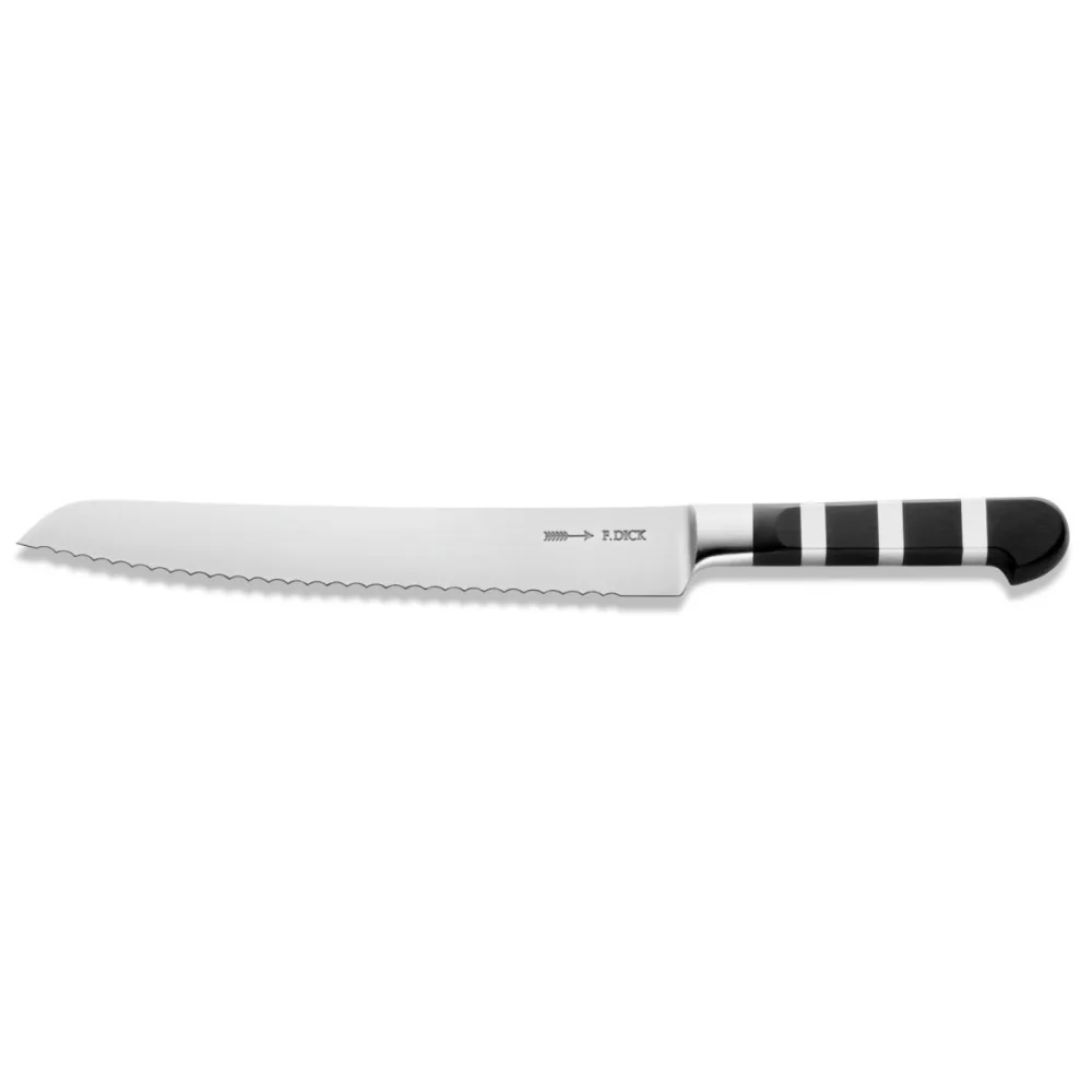 F. Dick Brotmesser 1905; Klingenlänge 21 cm, 34.5 cm (L); silber/schwarz