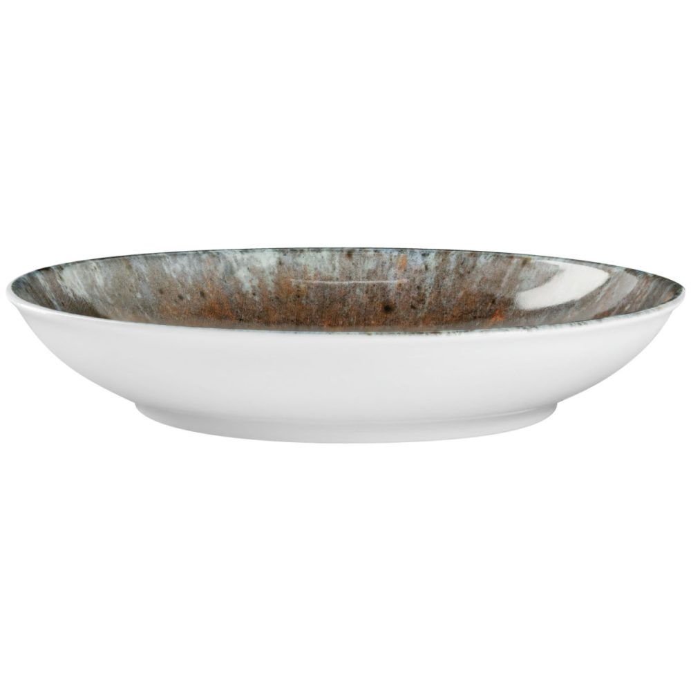 VEGA Teller tief Saturnus; 1000 ml, 26x5 cm (ØxH); anthrazit/grün/orange; rund; 6 Stück / Pack