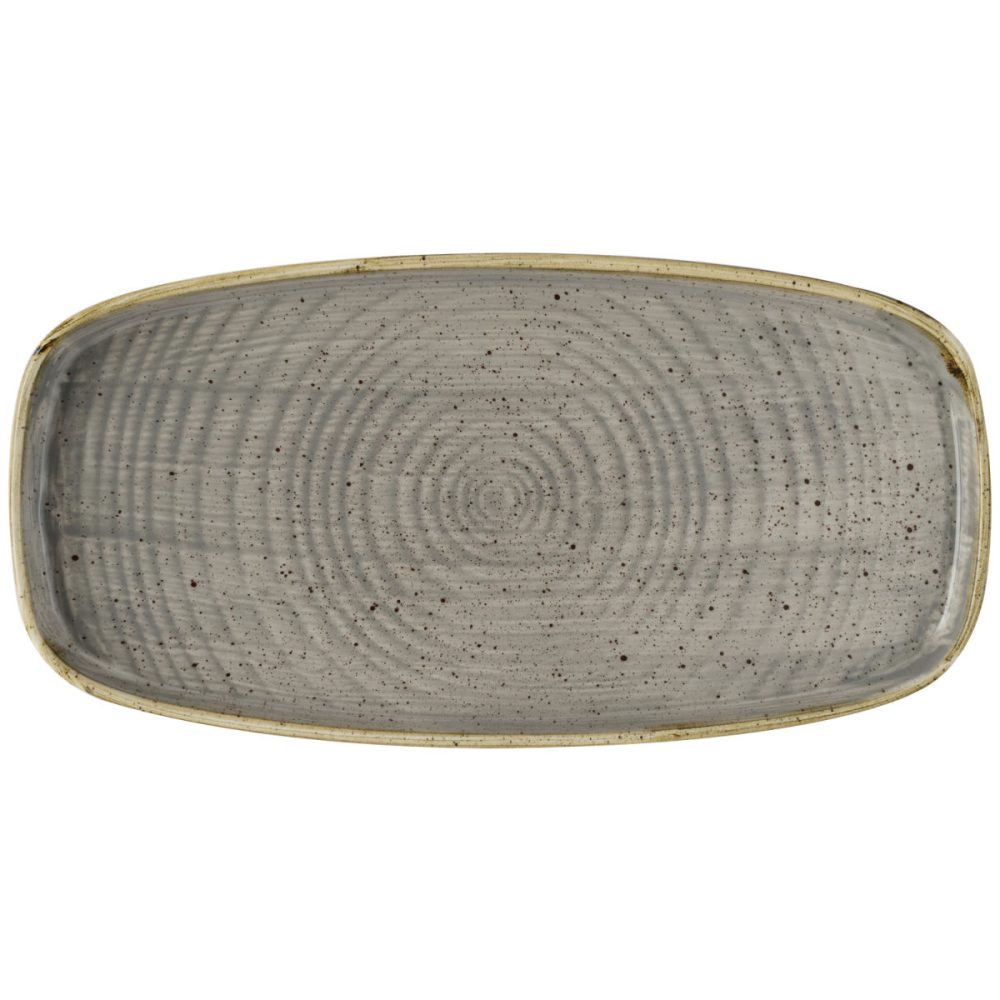 Churchill Platte Stonecast Peppercorn mit Steilrand; 30x15.4x2 cm (LxBxH); grau/braun; rechteckig; 6 Stück / Pack