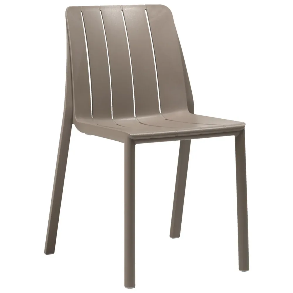Nardi Outdoorstuhl Tiberina stapelbar; 50x56x81 cm (BxTxH); Sitz taupe, Gestell taupe; 2 Stück / Pack