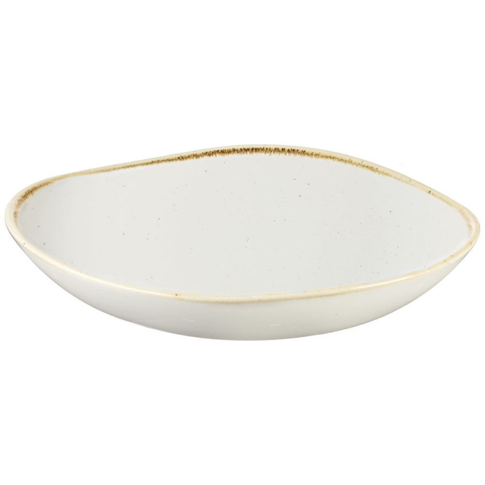 Churchill Teller tief Stonecast Barley White organisch; 1100 ml, 25.3 cm (B); weiss/braun; organisch; 12 Stück / Pack
