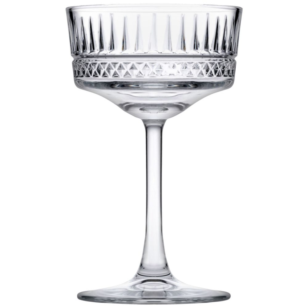 Pasabahçe Champagner Coupeglas Elysia mit Rillen; 260 ml, 10.1x16.4 cm (ØxH); transparent; 6 Stück / Pack