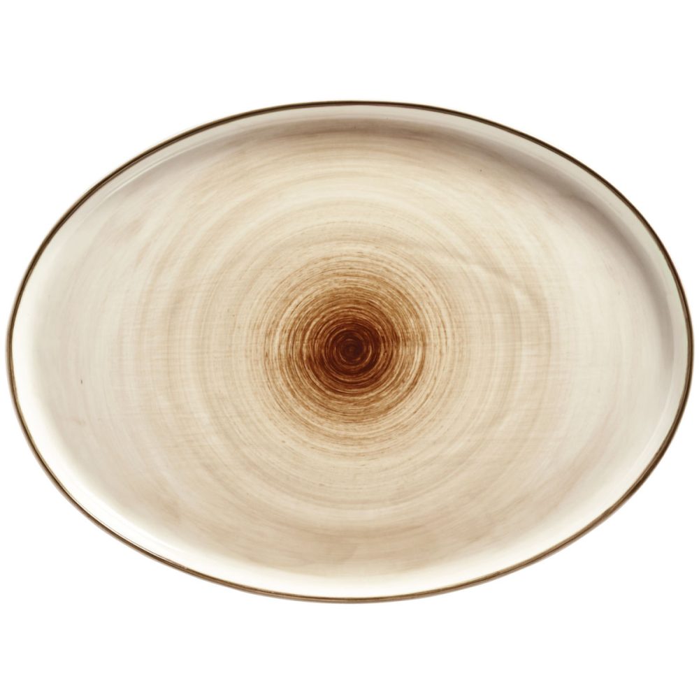 VEGA Platte Limaro oval; 36x26x2.5 cm (LxBxH); braun; oval; 2 Stück / Pack