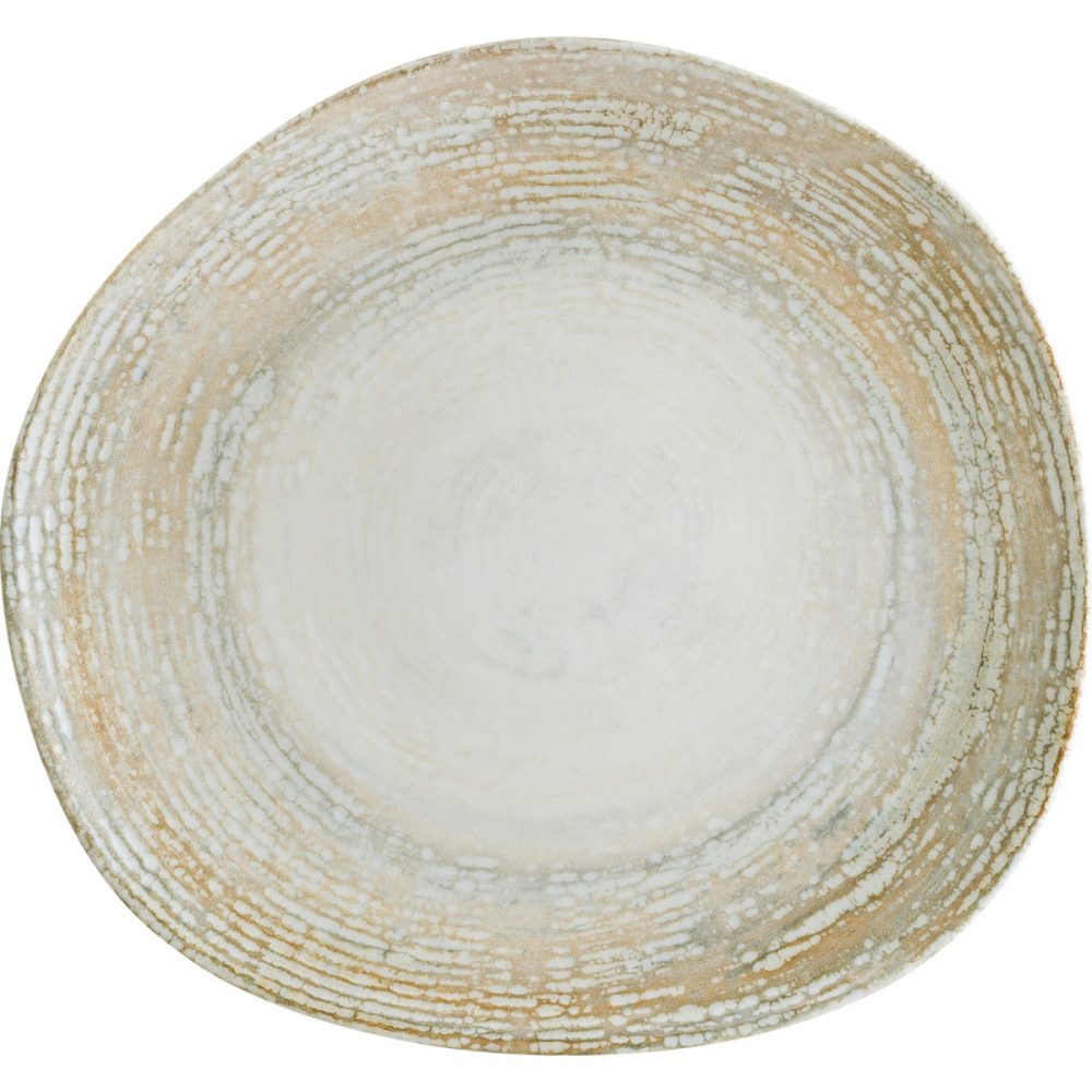 Bonna Teller flach Patera  organisch; 29x27 cm (LxB); weiss/beige; organisch; 6 Stück / Pack