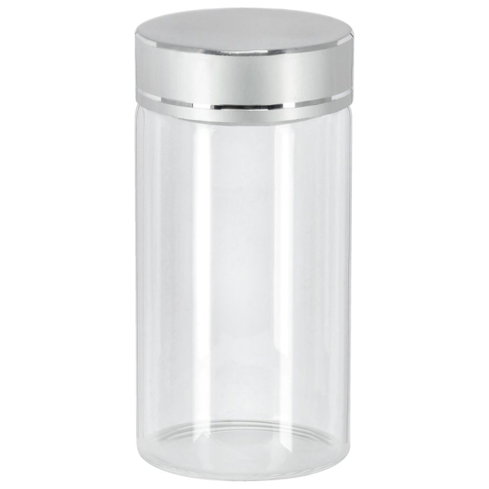 VEGA Glasbehälter Aurelia; 120 ml, 4.7x9 cm (ØxH); grau/transparent; zylinderförmig; 6 Stück / Pack