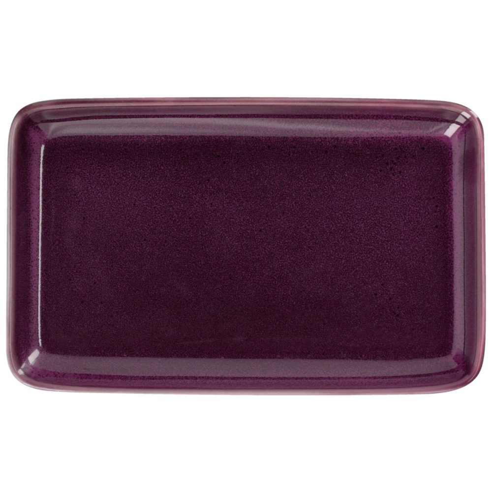 VEGA Platte Oriento; 21x13x2.1 cm (LxBxH); aubergine; rechteckig; 6 Stück / Pack