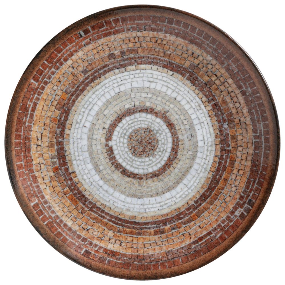 VEGA Pizzateller Terra Mosaic; 33 cm (Ø); terrakotta/beige/braun; rund; 4 Stück / Pack
