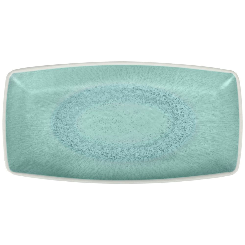 VEGA Platte Torto; 33.1x16.8x3.2 cm (LxBxH); türkis/blau; rechteckig; 6 Stück / Pack