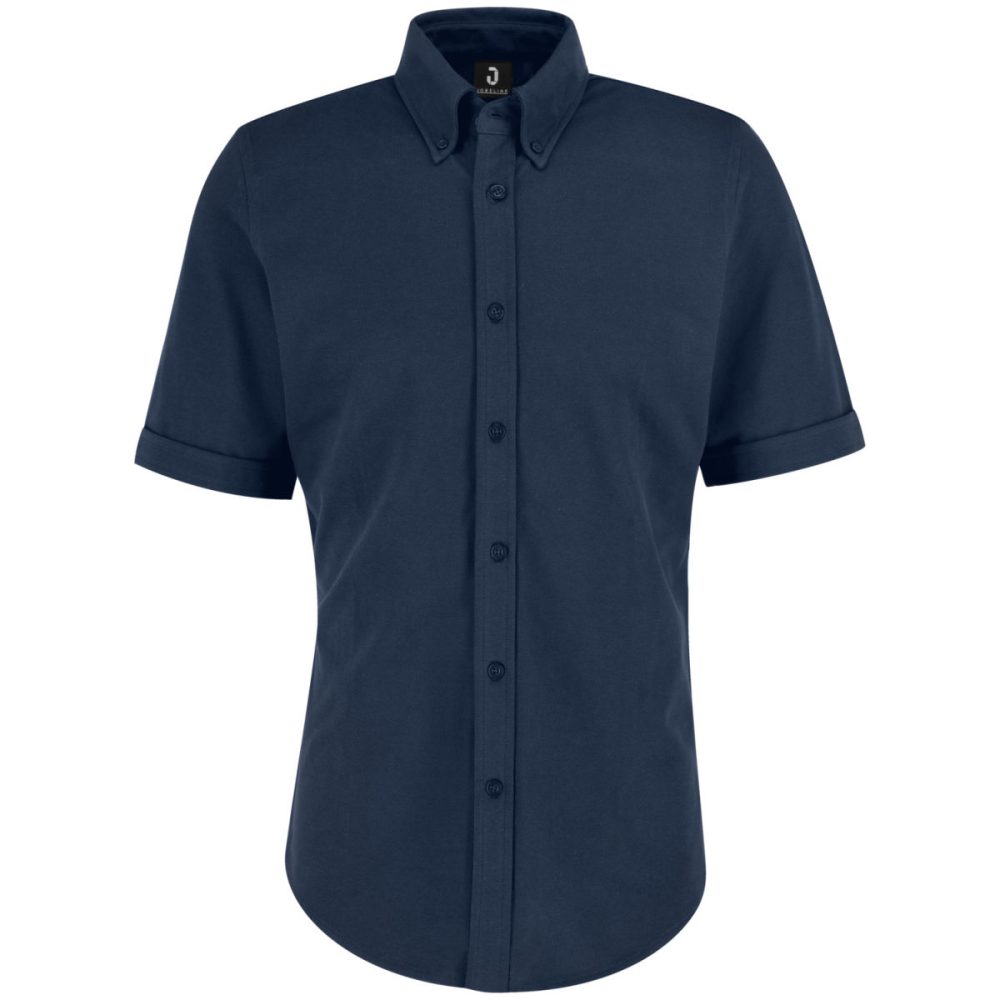 JOBELINE Herren Hemd Piqué Kurzarm; Kleidergrösse M; navy