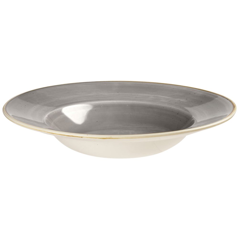 Churchill Teller tief Stonecast Peppercorn; 468 ml, 28x3.7 cm (ØxH); grau/braun; rund; 12 Stück / Pack