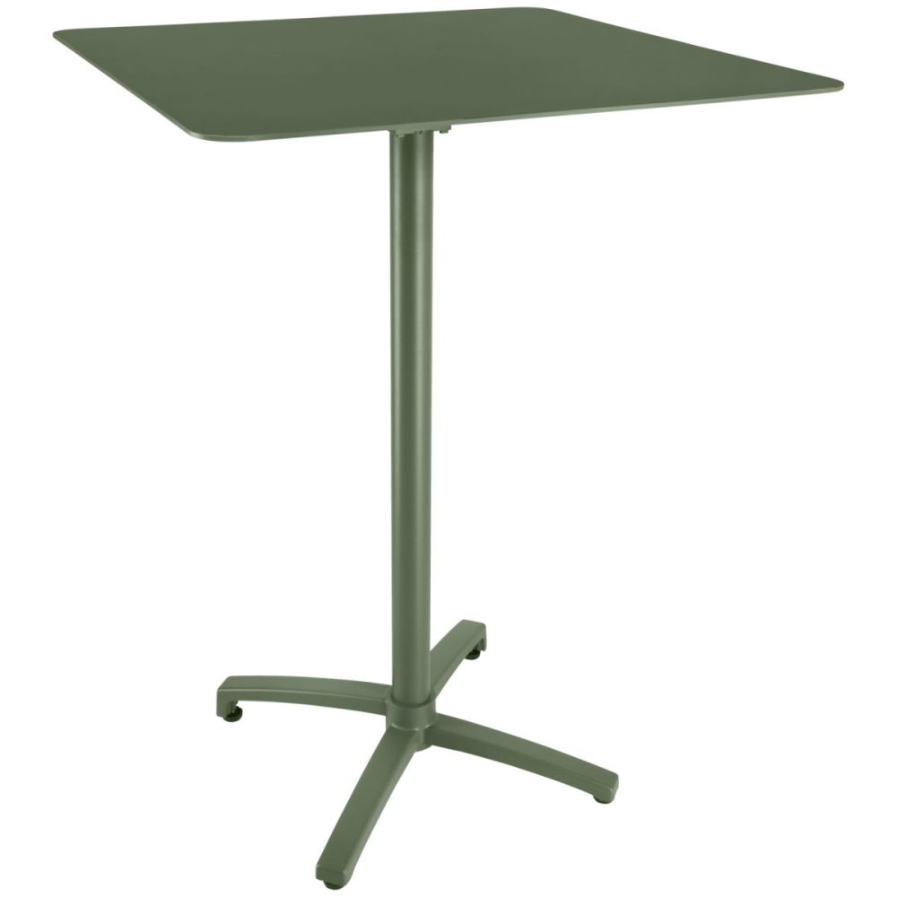 VEGA Outdoor-Aluminium-Stehtisch Taipa quadratisch; 80x80x108 cm (LxBxH); Platte oliv, Gestell oliv; quadratisch