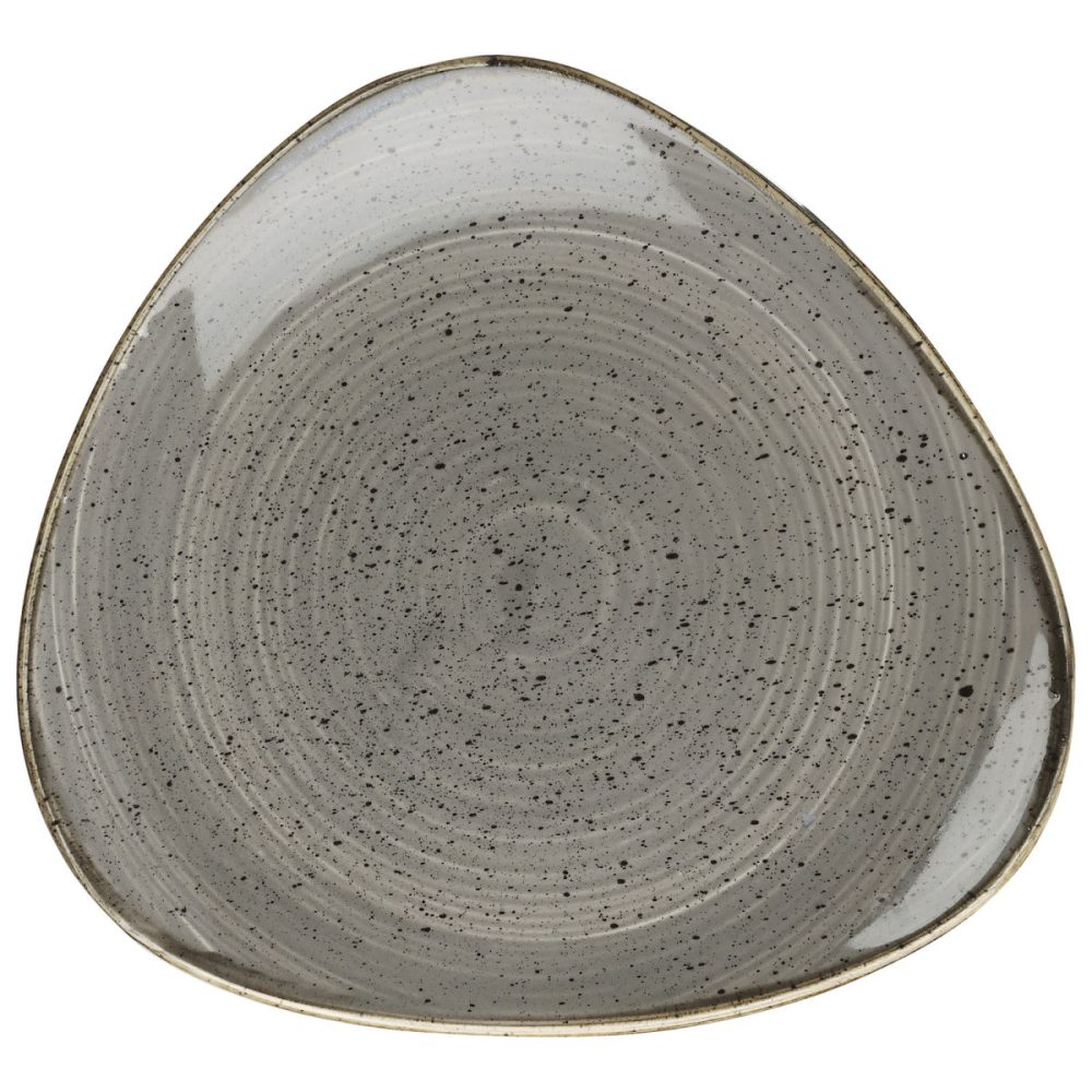 Churchill Teller Stonecast Peppercorn dreieckig; 22.9 cm (B); grau/braun; dreieckig; 12 Stück / Pack