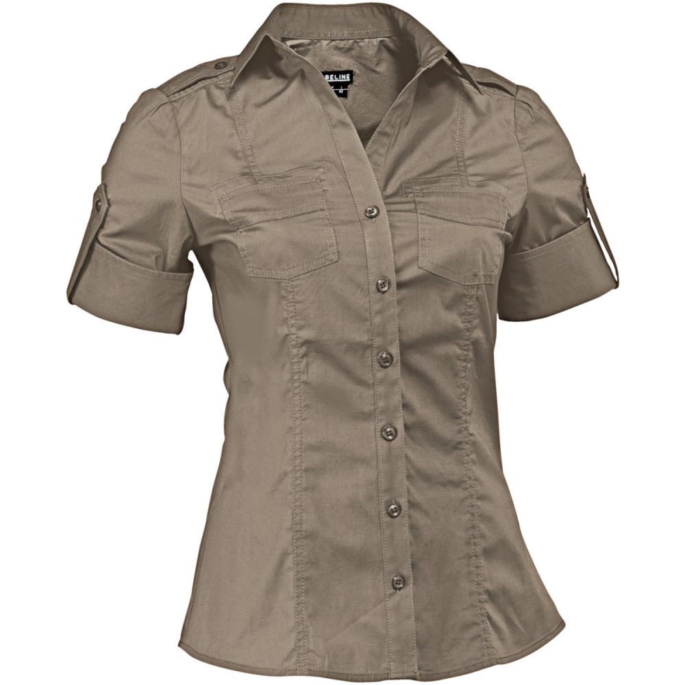 JOBELINE Damenbluse Kate Halbarm; Kleidergrösse 48; taupe