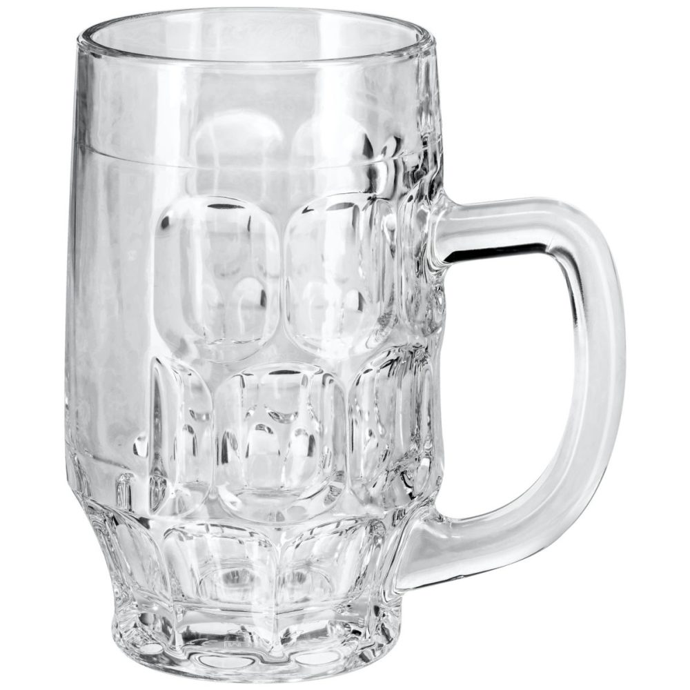 Borgonovo Bierkrug  Rosy mit Eichstrich; 385 ml, 7.5x13.5 cm (ØxH); transparent; 0.3 l Eichstrich, 6 Stück / Pack