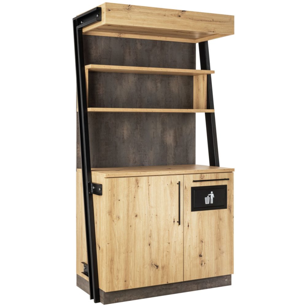 VEGA Servicestation Baristo Industrial, mit Abfallsystem; 118x61x216 cm (BxTxH); wildeiche
