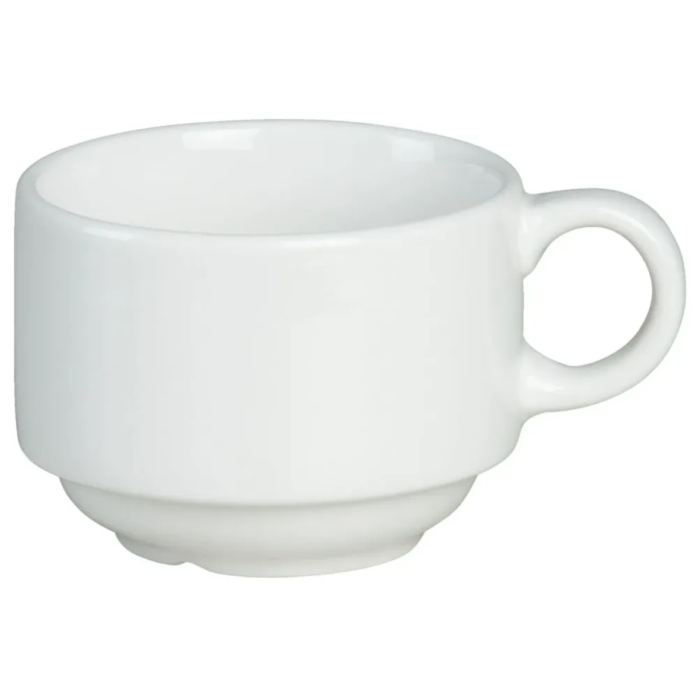 PULSIVA Kaffeetasse Ronda; 190 ml, 8x5.8 cm (ØxH); weiss; rund; 6 Stück / Pack