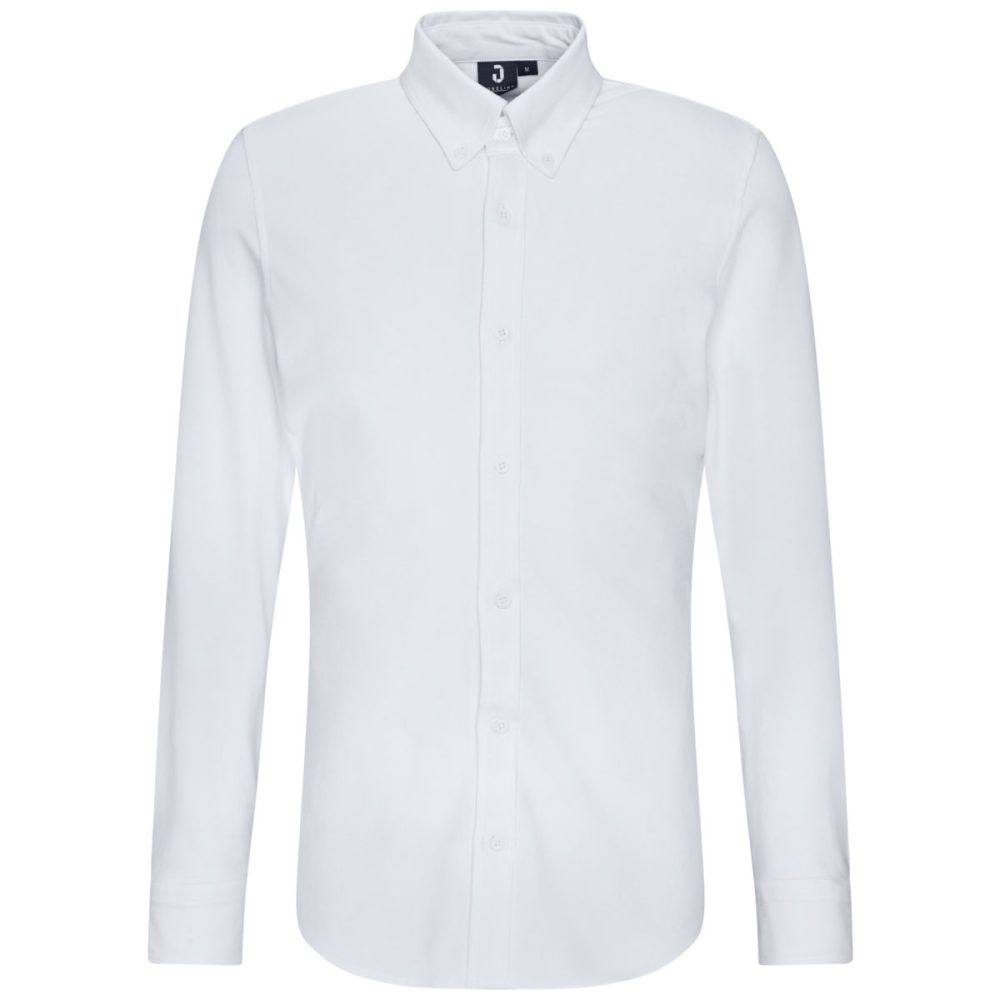 JOBELINE Herren Hemd Piqué Langarm; Kleidergrösse 3XL; weiss