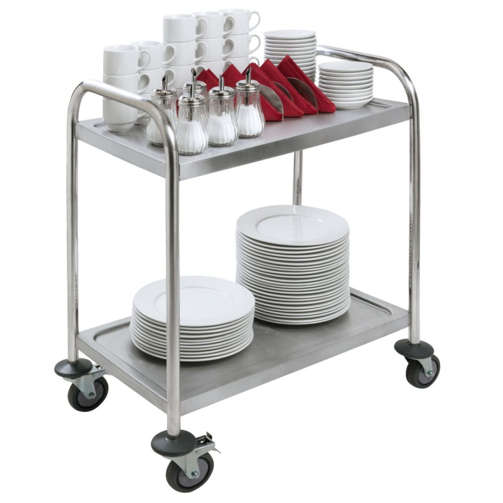 PULSIVA Servierwagen Smart 2BS; 41x71x81 cm (BxTxH); silber
