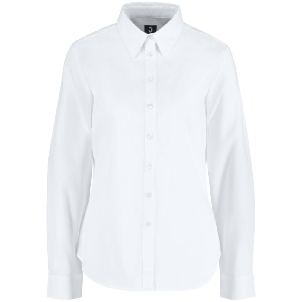 JOBELINE Damen Bluse Porter Langarm, Regular Fit; Kleidergrösse 46; weiss