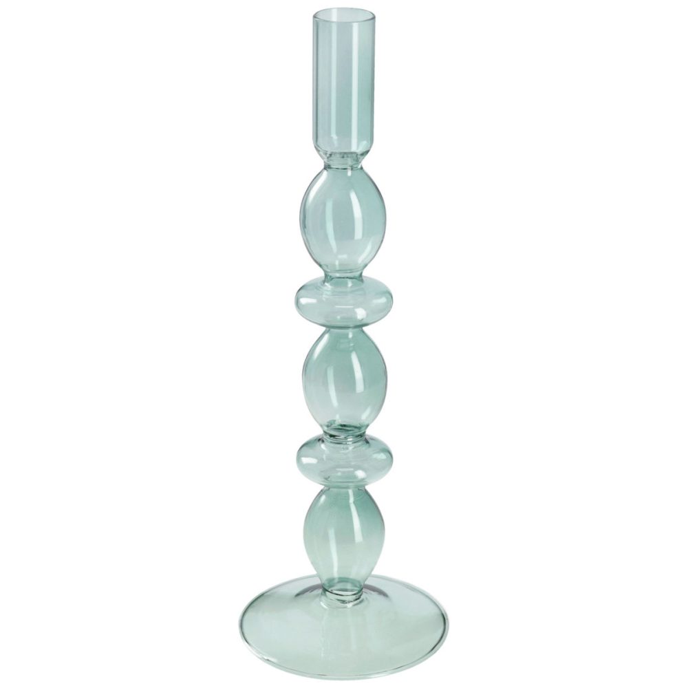 Spitzkerzenhalter Antal; 9x26.5 cm (ØxH); dunkelgrün