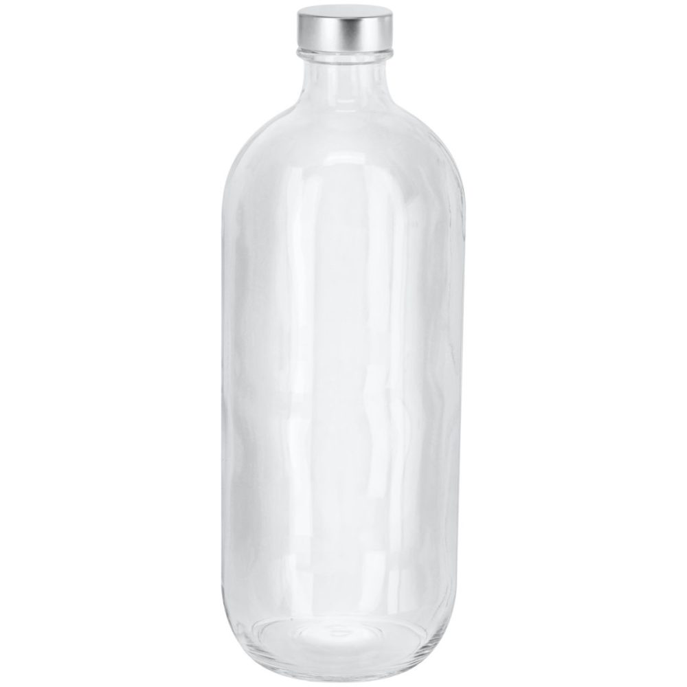 Pasabahçe Glasflasche Iconic; 1100 ml, 9.2x25 cm (ØxH); transparent/silber; 6 Stück / Pack