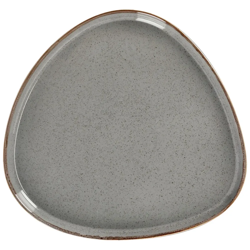 VEGA Teller flach Sidina organisch mit Rand; 27.2x26x2.5 cm (LxBxH); grau; organisch; 4 Stück / Pack