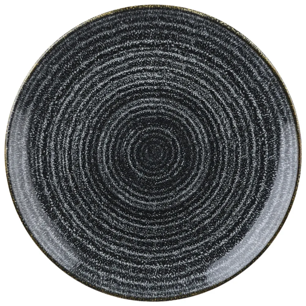 Churchill Teller flach Studio Prints Charcoal Black Coupe; 21.7 cm (Ø); schwarz; rund; 12 Stück / Pack
