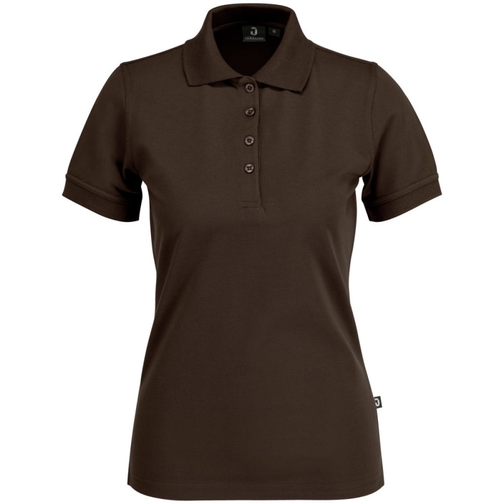 JOBELINE Damen Poloshirt Fly Kurzarm; Kleidergrösse M; cocabraun