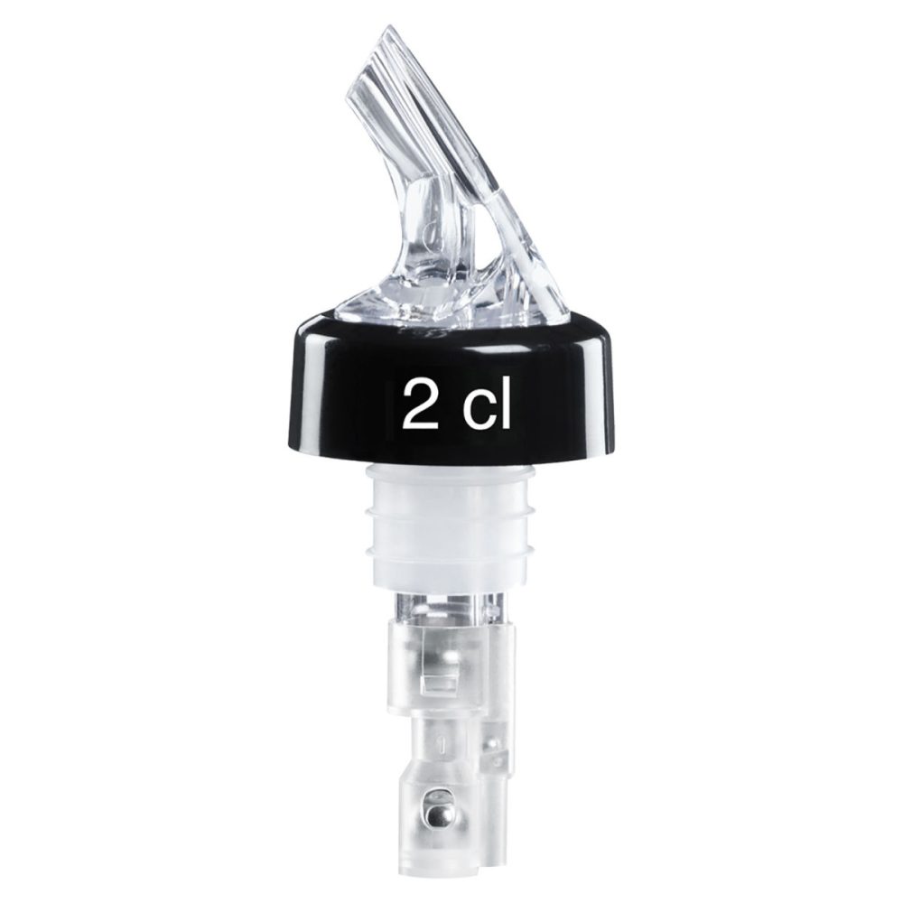 Fuchs Gastronomiebedarf Dosierausgiesser 2 cl; 10 cm (L); schwarz; 2 Stück / Pack