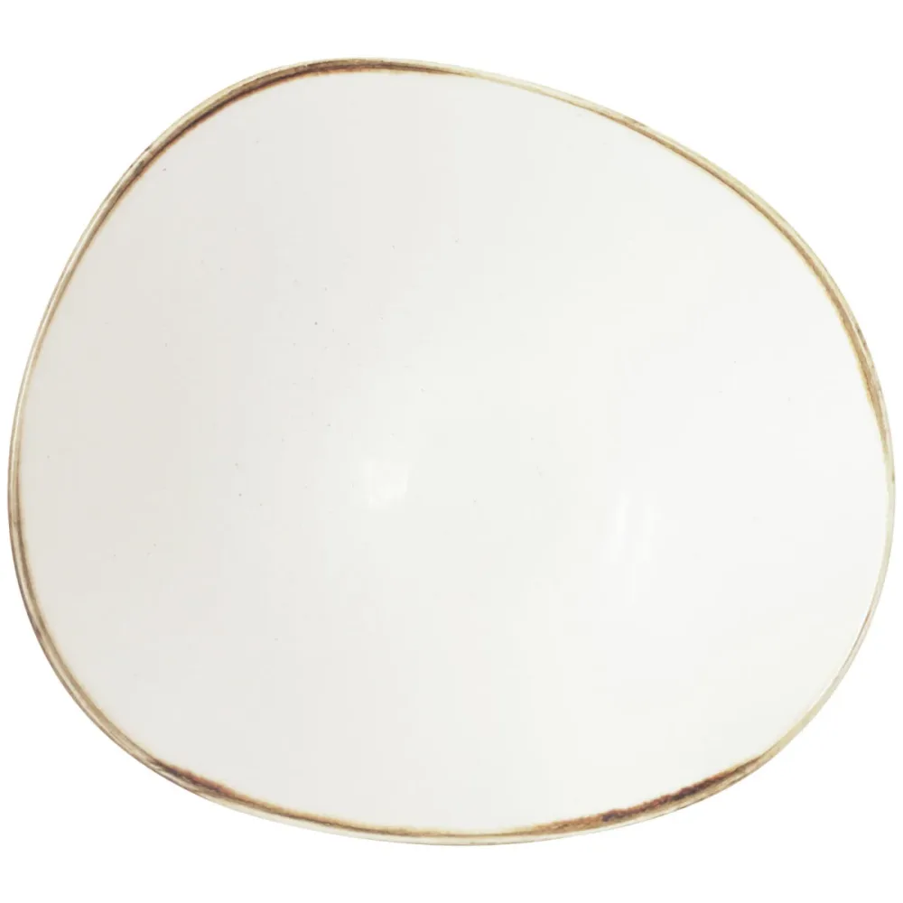 Churchill Bowl Schale  Stonecast Barley White opalform; 800 ml, 25x6 cm (ØxH); weiss/braun; 12 Stück / Pack