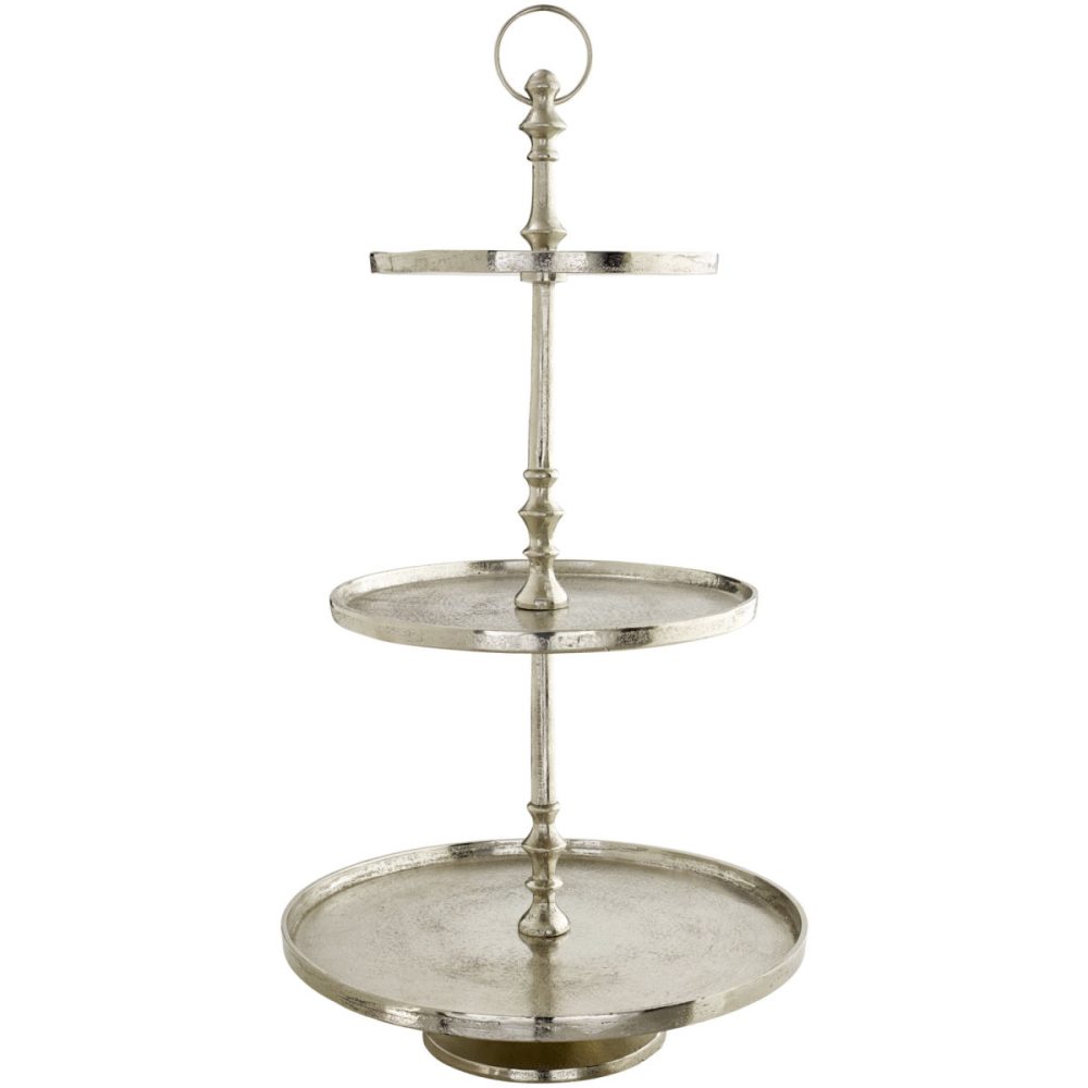 VEGA Etagere Gloria mittel; 41x76 cm (ØxH); silber