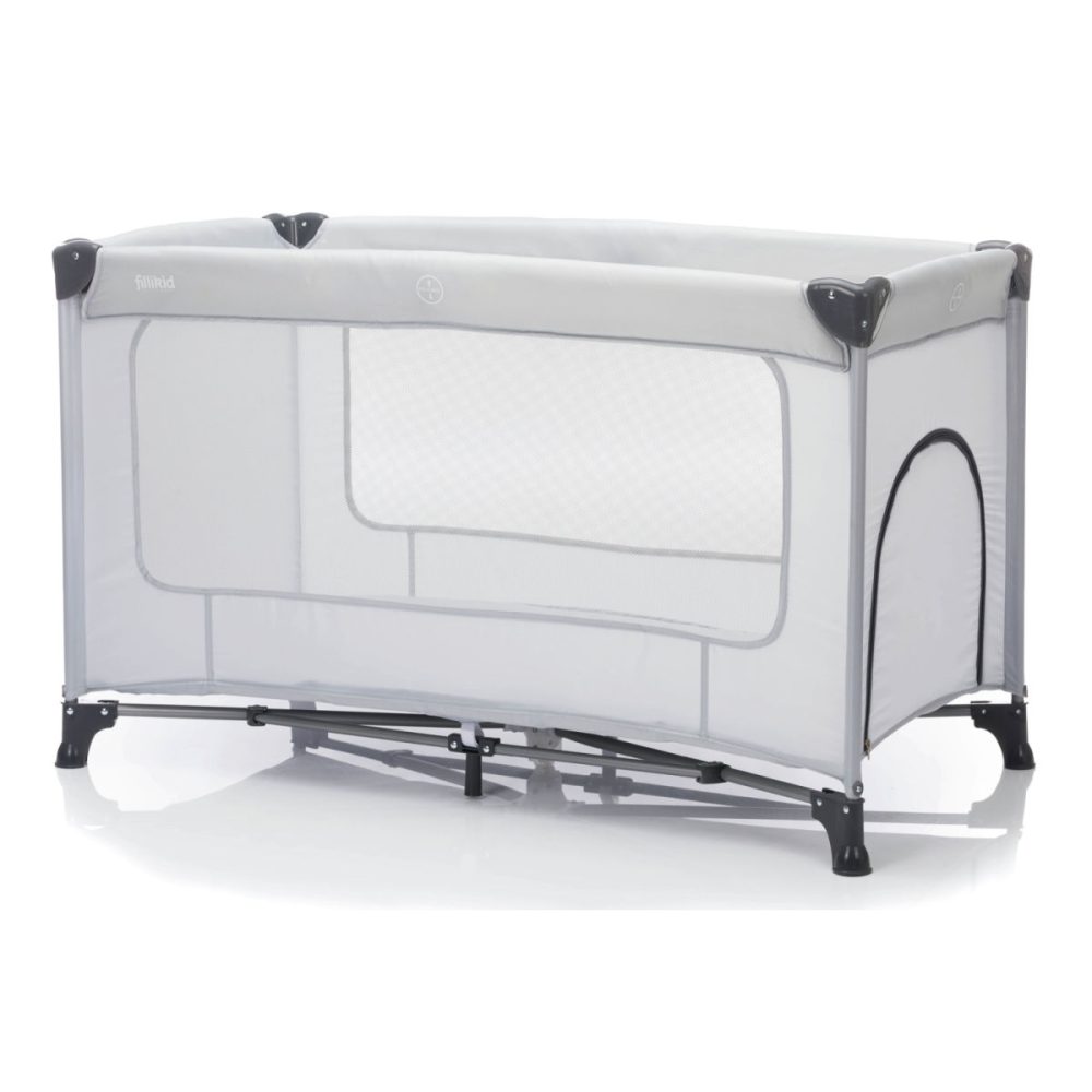 fillikid Kinder-Reisebett Bambina ohne Rollen; 124x64.5x77 cm (LxBxH); hellgrau