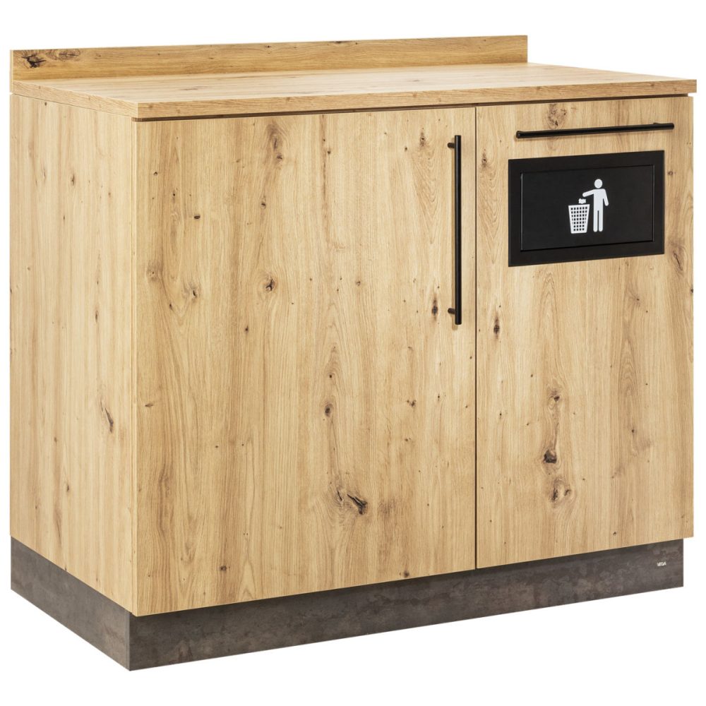VEGA Servicestation Baristo Basic, mit Abfallsystem; 110x61x99.5 cm (BxTxH); wildeiche, Griff schwarz