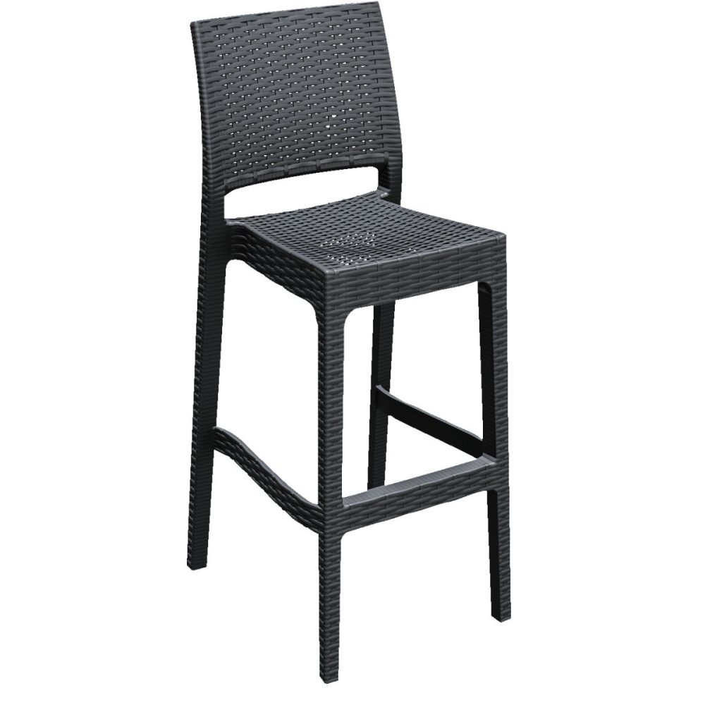 Siesta Barstuhl Melrose; 45x51x108 cm (BxTxH); anthrazit; 4 Stück / Pack