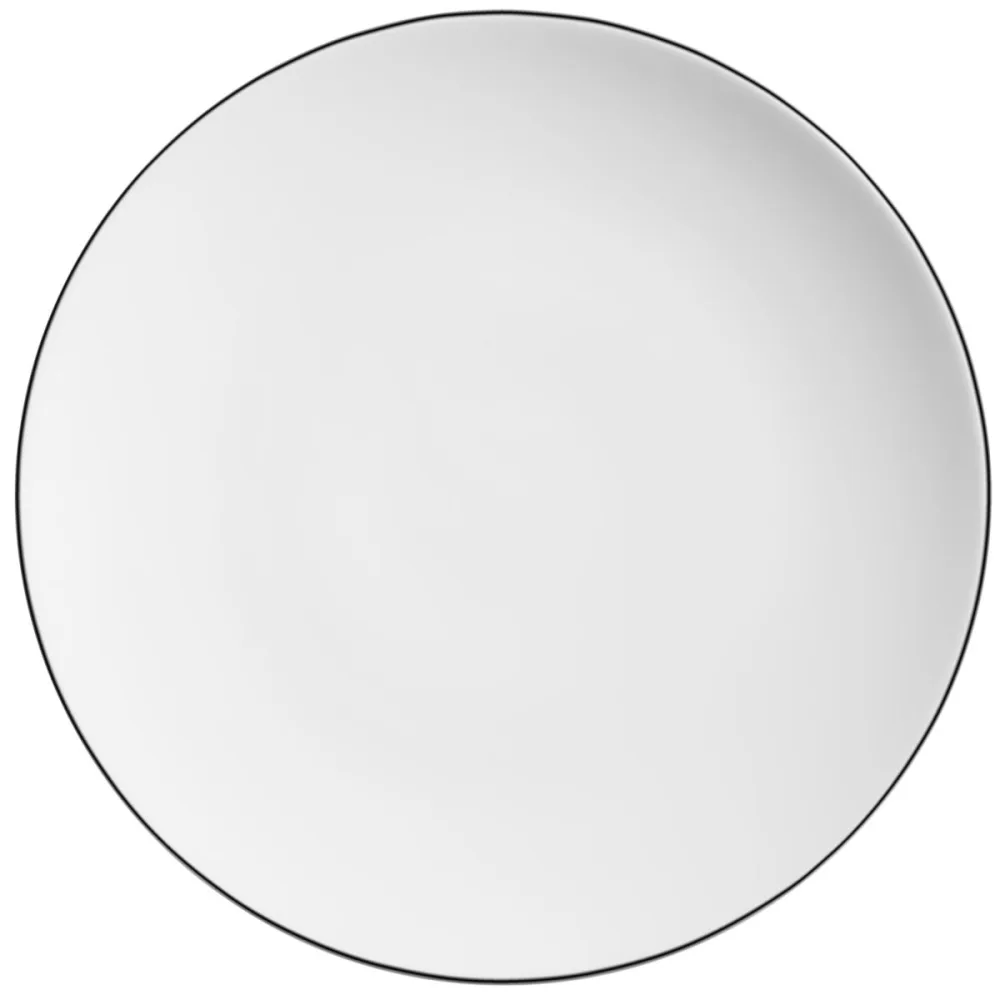 VEGA Teller Bellino flach; 31 cm (Ø); weiss/schwarz; rund; 4 Stück / Pack