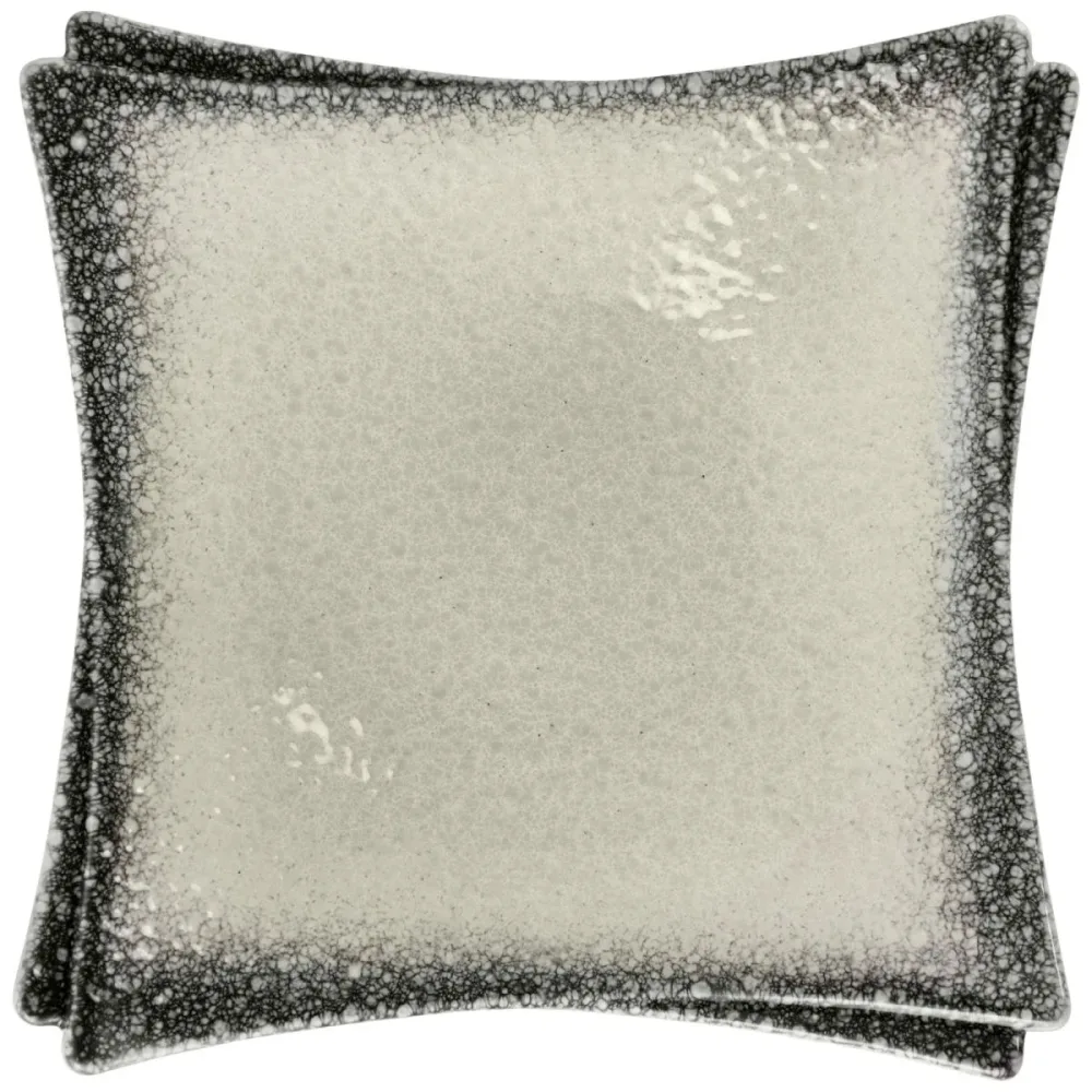 VEGA Platte Nagoya eckig; 26x26x5.9 cm (LxBxH); weiss/grau; 2 Stück / Pack