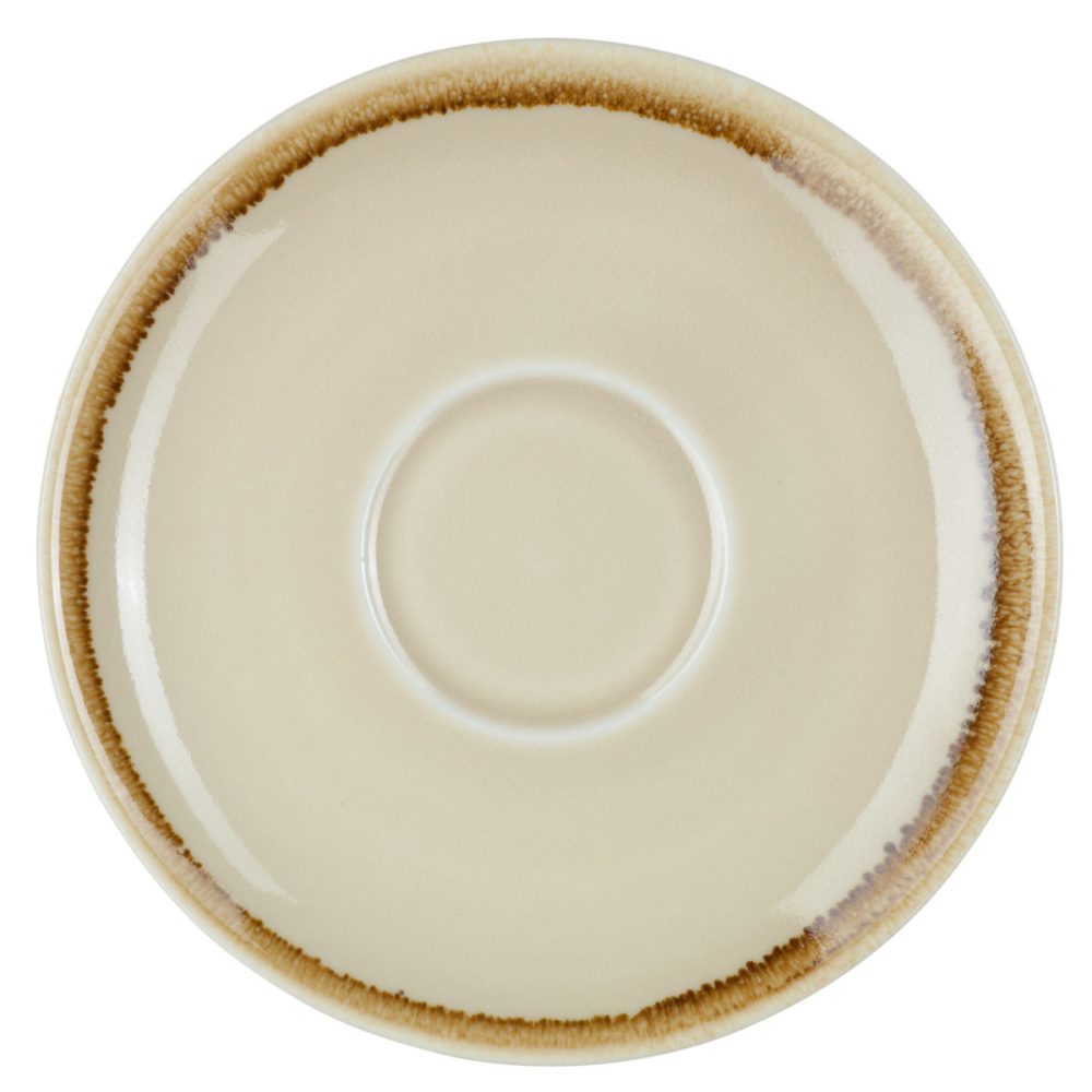 PULSIVA Kaffee-Untertasse Glaze 2.0; 14.2 cm (Ø); sand; rund; 6 Stück / Pack