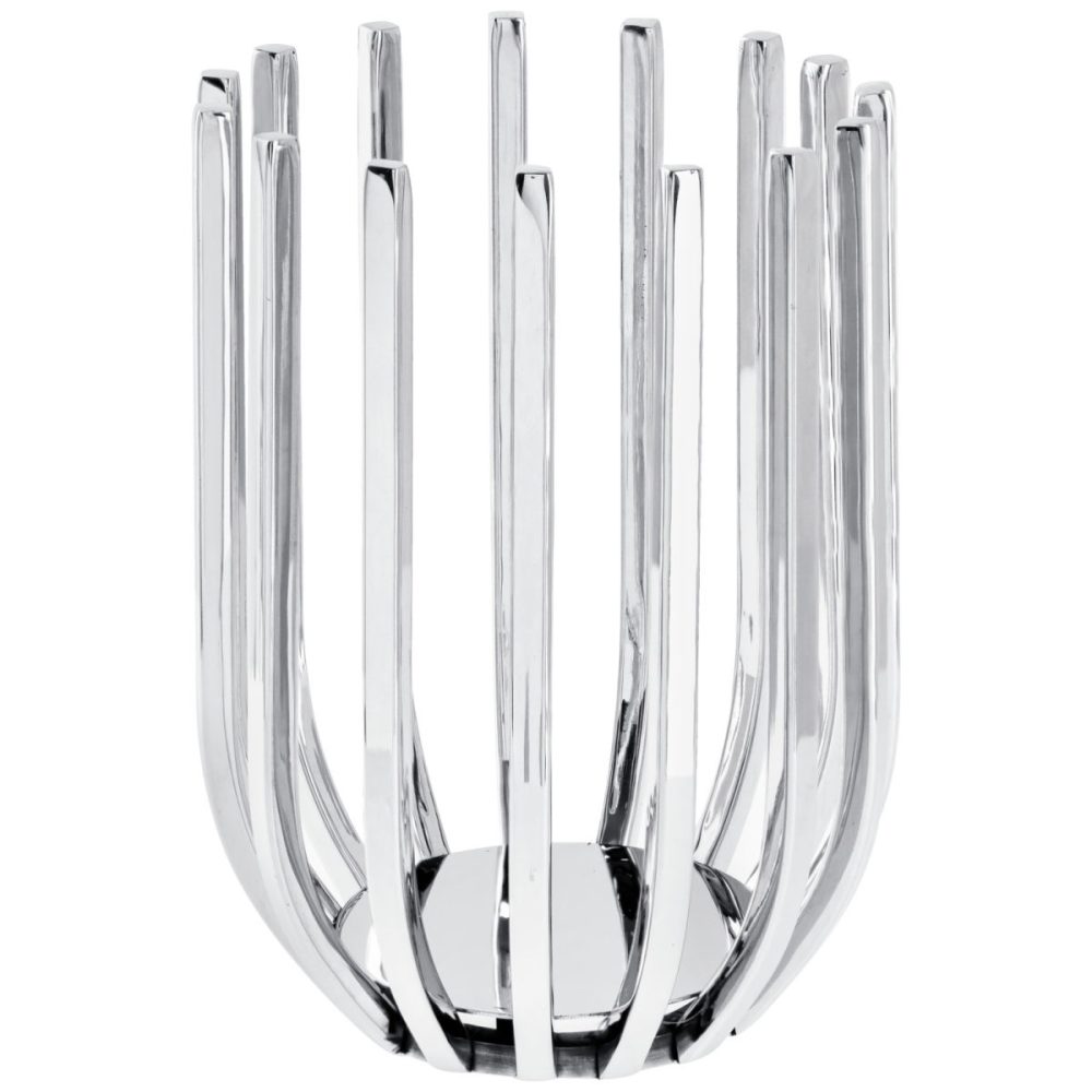 Windlicht Aamu; 19.5x26 cm (ØxH); silber; rund