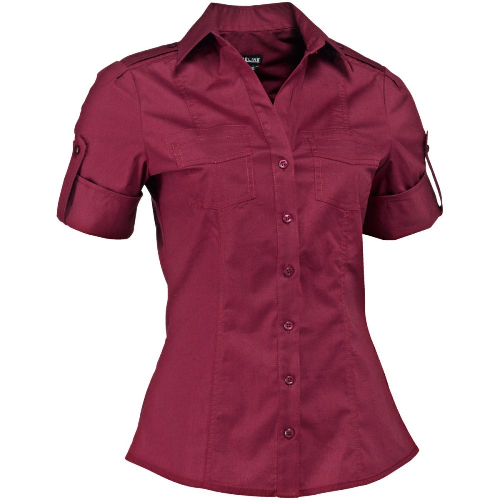 JOBELINE Damenbluse Kate Halbarm; Kleidergrösse 34; bordeaux