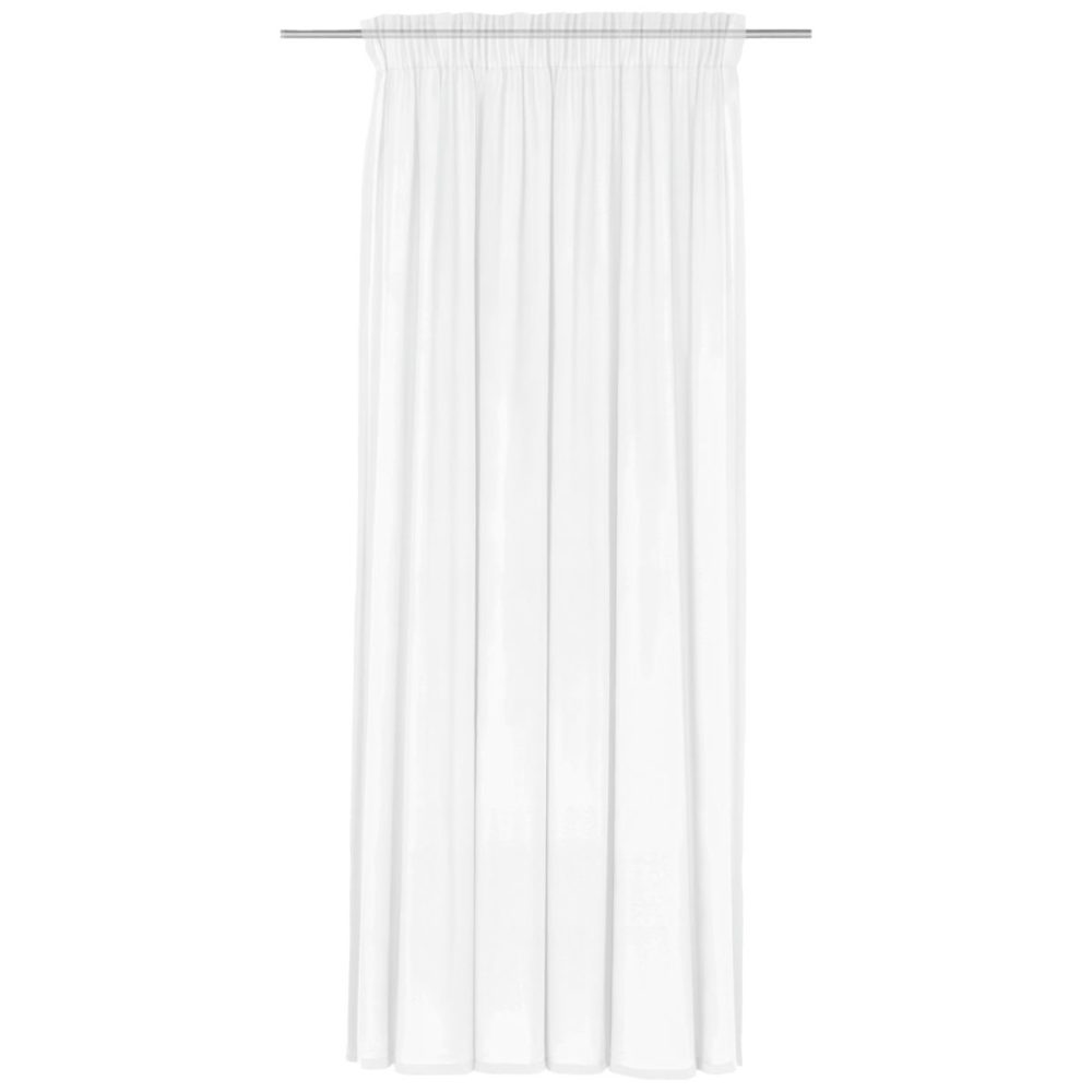 ERWIN M. Transparenter Vorhang Rubin; 450x225 cm (BxH); weiss/transparent