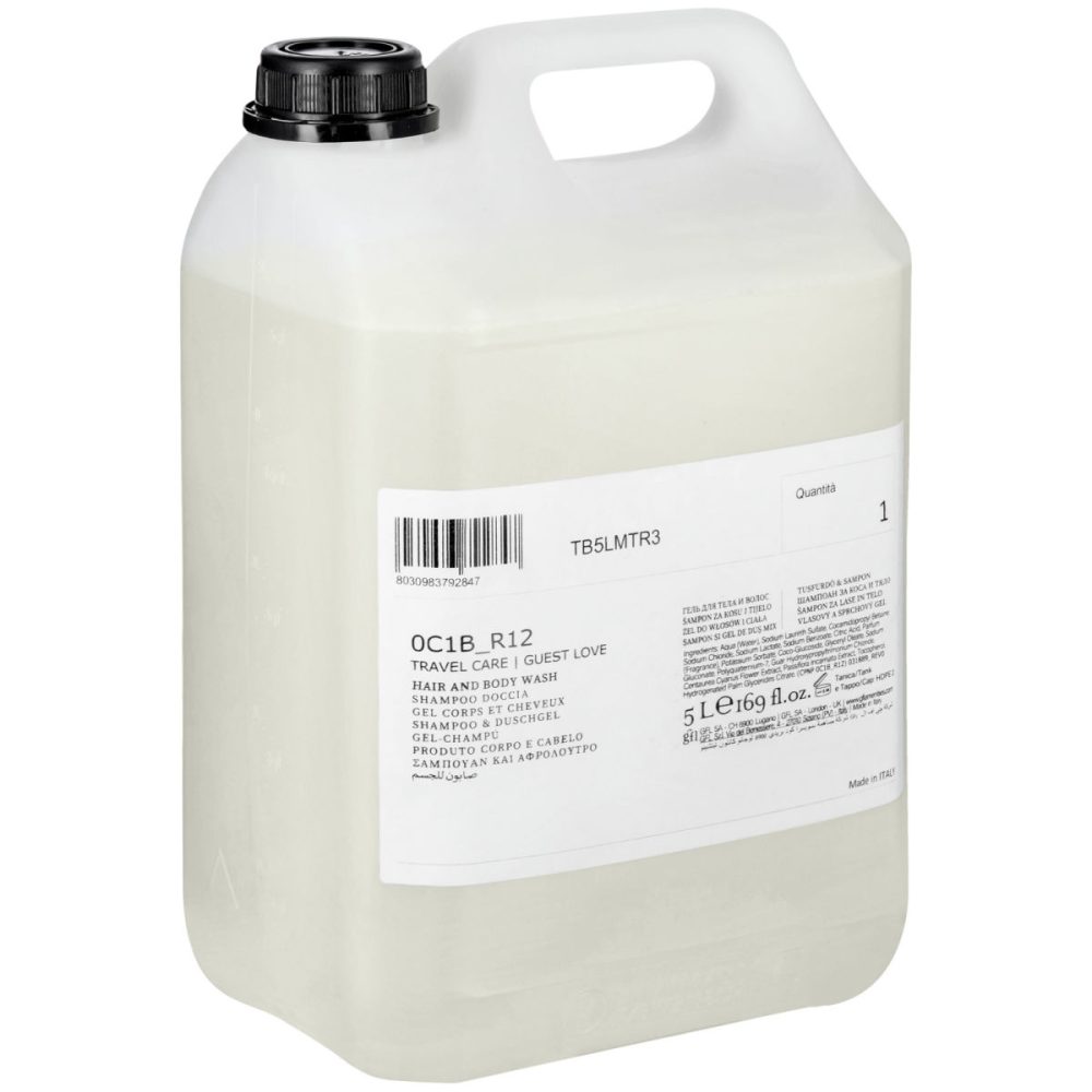 V-Touch Hotel Shampoo und Duschgel Guest Love 3 in 1 im Kanister; 5000 ml; transparent; 2 Stück / Pack