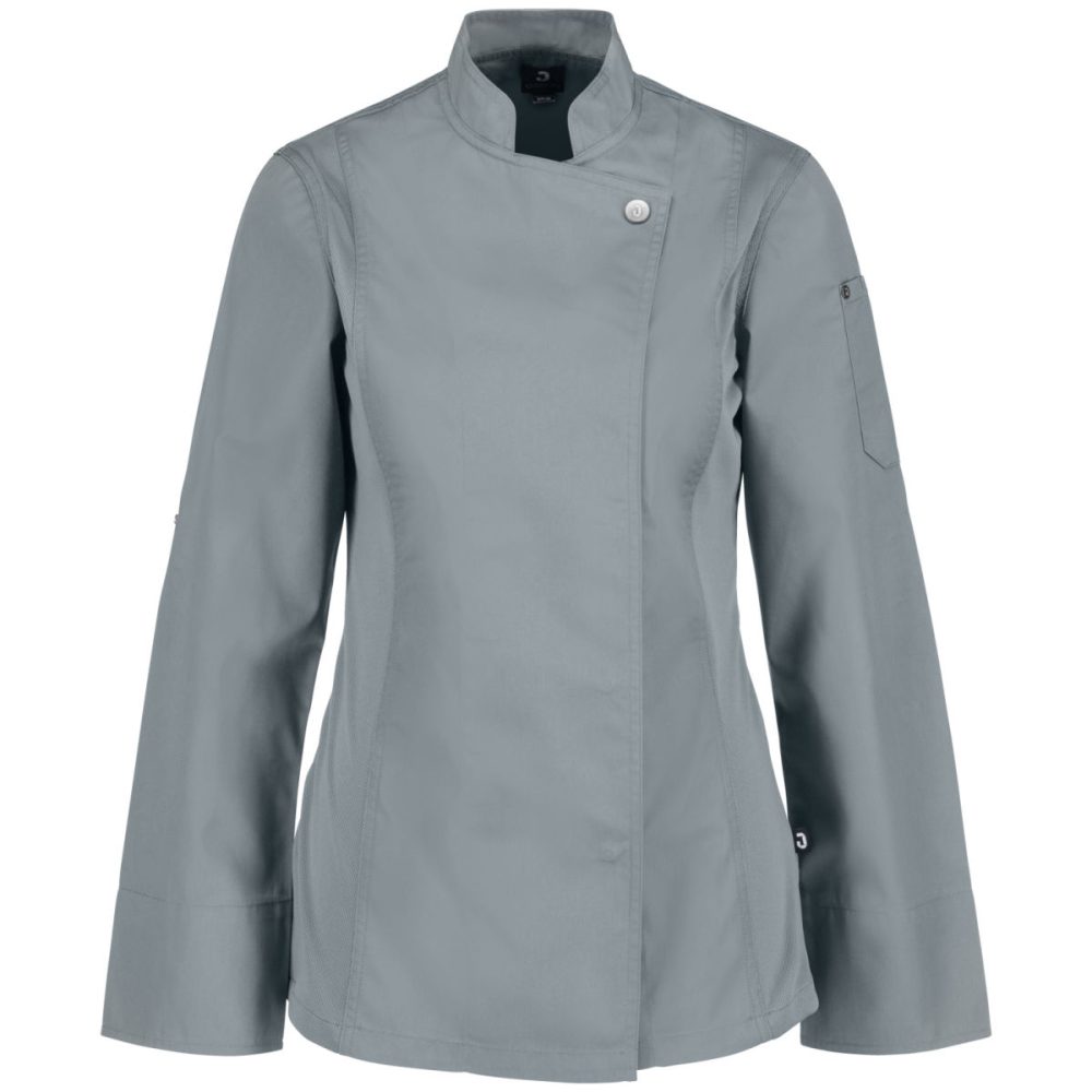 JOBELINE Damen Kochjacke Carter Langarm; Kleidergrösse 48; grau