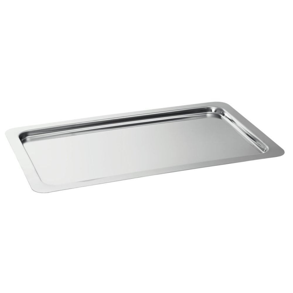 APS Tablett eckig; 53x32.5x2 cm (LxBxH); silber; rechteckig