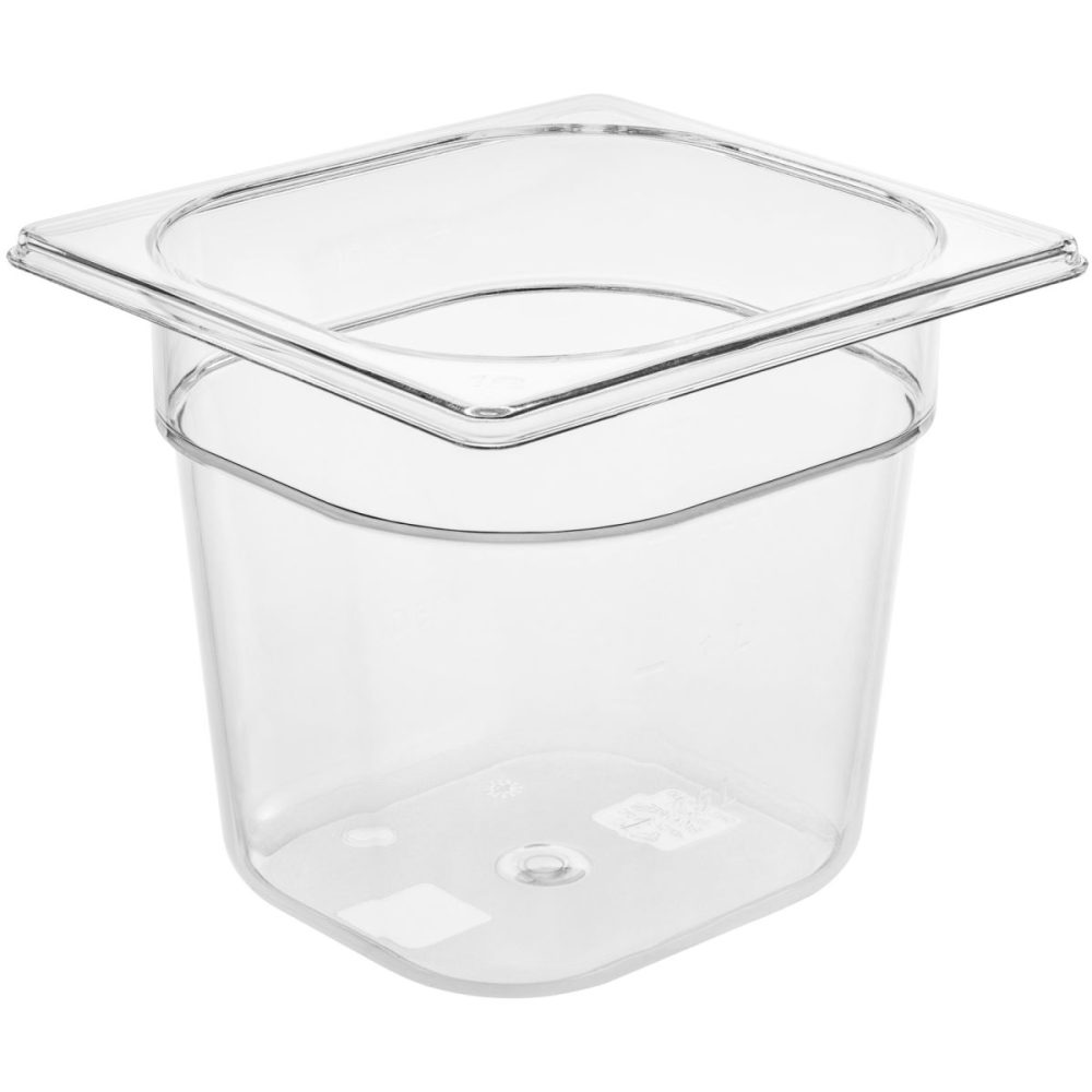 VEGA GN-Behälter Trigno 1/6; GN 1/6, 2300 ml, 17.6x16.2x15 cm (LxBxT); transparent