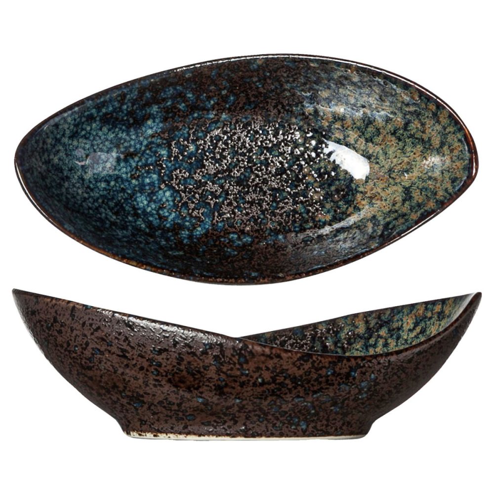 Cosy & Trendy Schüssel Black yoru oval; 90 ml, 16x8x5 cm (LxBxH); schwarz/blau; 6 Stück / Pack