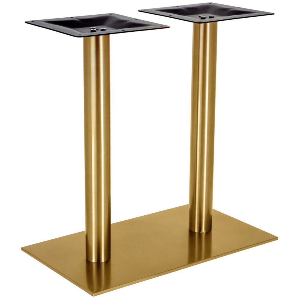 VEGA Indoor Doppel-Tischgestell Orio eckig; 70x40x72 cm (BxLxH); gold; rechteckig