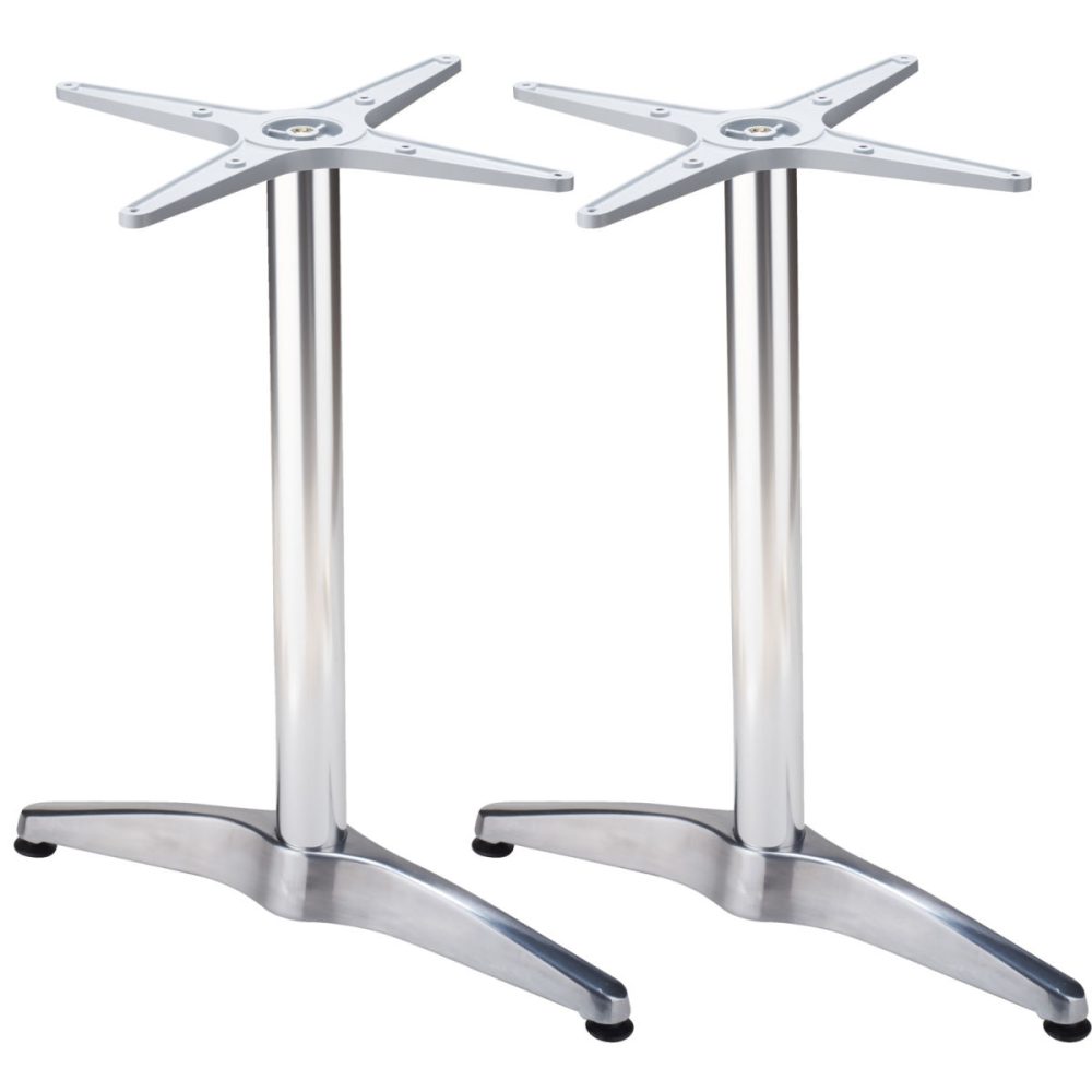 PULSIVA Doppel-Tischgestell Board; 55x55x72 cm (BxLxH); silber