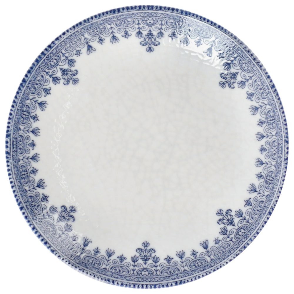VEGA Teller flach Nonna; 16.5 cm (Ø); weiss/blau; rund; 6 Stück / Pack