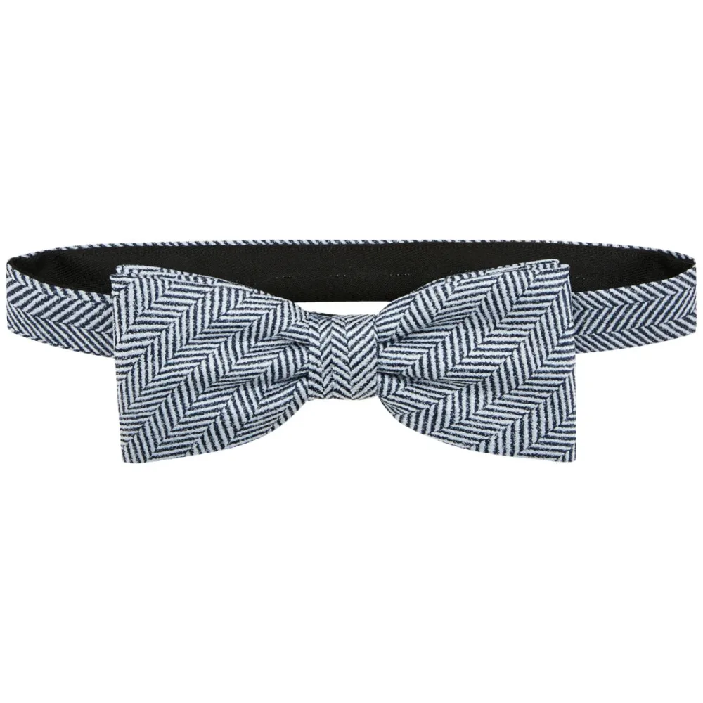 JOBELINE Fliege Herringbone; blau/weiss