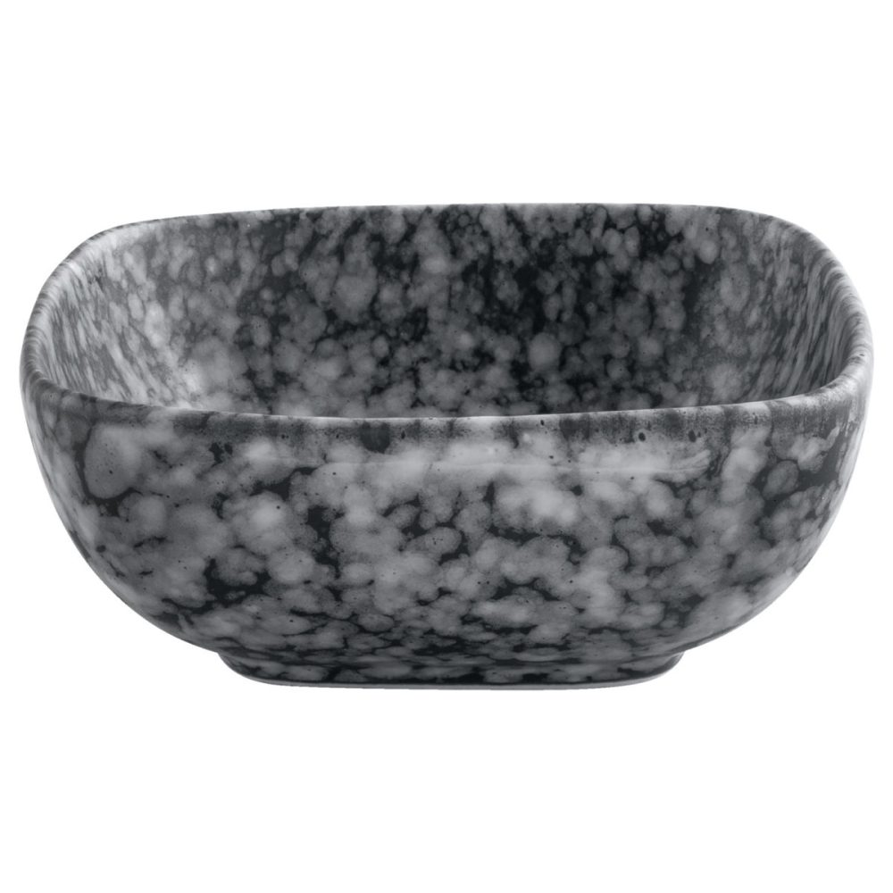 VEGA Schälchen Mamaro quadratisch; 150 ml, 9x9x3.5 cm (LxBxH); schwarz/weiss; quadratisch; 6 Stück / Pack